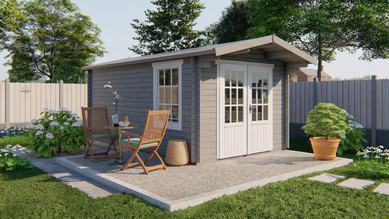 Blokhut - Tuinhuis Julia | 40 mm | vuren onbehandeld