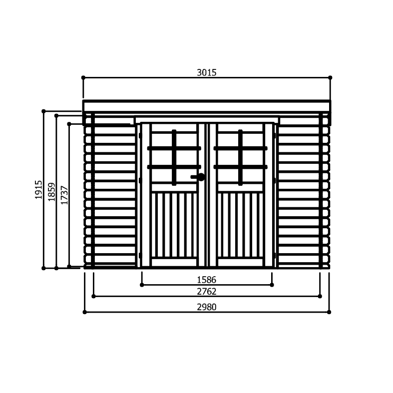 Goedkooptuinhuis Jena S8607-F Jena - S8607