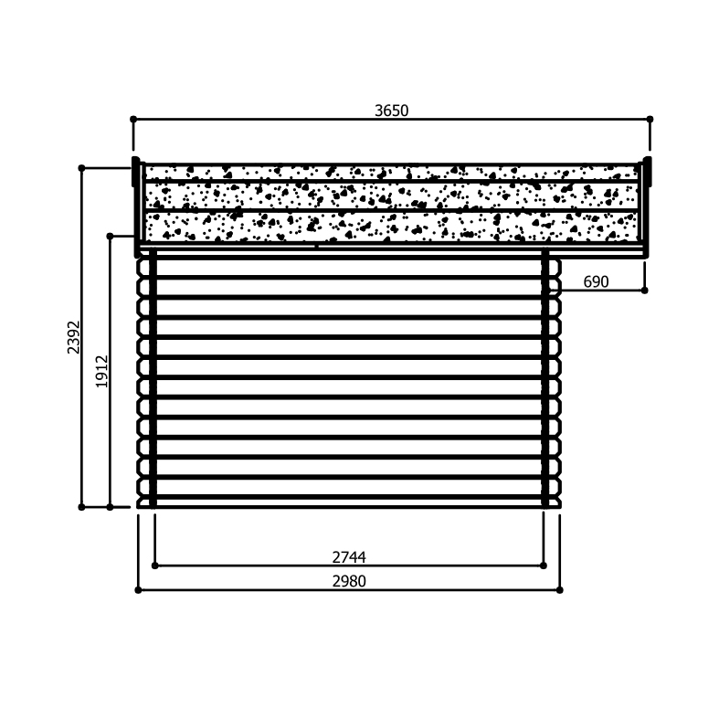 Tuinhuis Niort S8308 ZIJKANT Niort Autoclave S8308-1