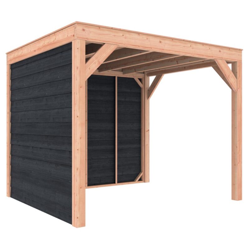 1000x_._08711615178139_C1L0-3.jpg Overkapping douglas 244,8 x 304,9 x 254,9 cm + wanden Zweeds rabat zwart