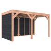 Overkapping douglas 244,8 x 445,4 x 254,9 cm + wanden Zweeds rabat zwart