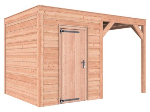 Tuinhuis met overkapping douglas 244,8 x 395,4 x 254,9 cm Zweeds rabat onbehandeld