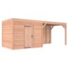 Tuinhuis met overkapping douglas 244,8 x 645,4 x 254,9 cm Zweeds rabat onbehandeld