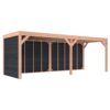 Overkapping douglas 244,8 x 695,4 x 254,9 cm + wanden Zweeds rabat zwart