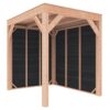 Overkapping douglas 244,8 x 204,9 x 254,9 cm + wanden Zweeds rabat zwart