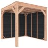 Overkapping douglas 244,8 x 254,9 x 254,9 cm + wanden Zweeds rabat zwart