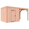 Tuinhuis met overkapping douglas 244,8 x 495,4 x 254,9 cm Sym halfhouts rabat onbehandeld