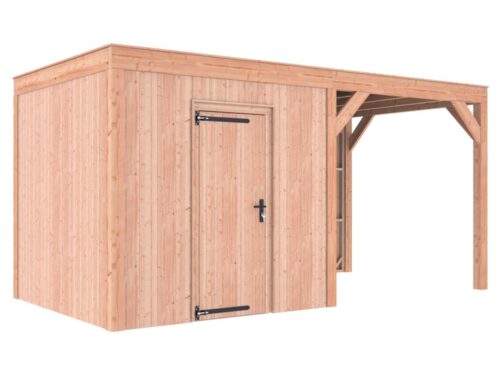 Tuinhuis met overkapping douglas 244,8 x 495,4 x 254,9 cm Sym halfhouts rabat onbehandeld