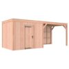 Tuinhuis met overkapping douglas 244,8 x 645,4 x 254,9 cm halfhouts rabat onbehandeld