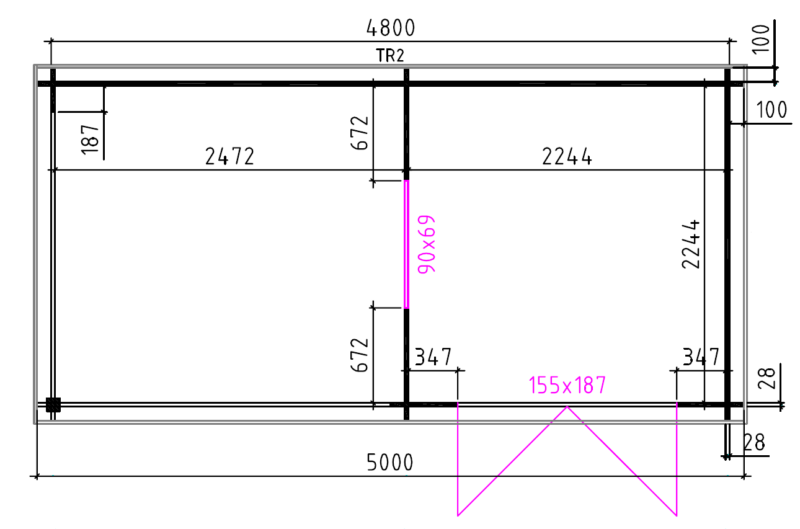 2525 Z grondplan nieuw Blokhut 2525Z