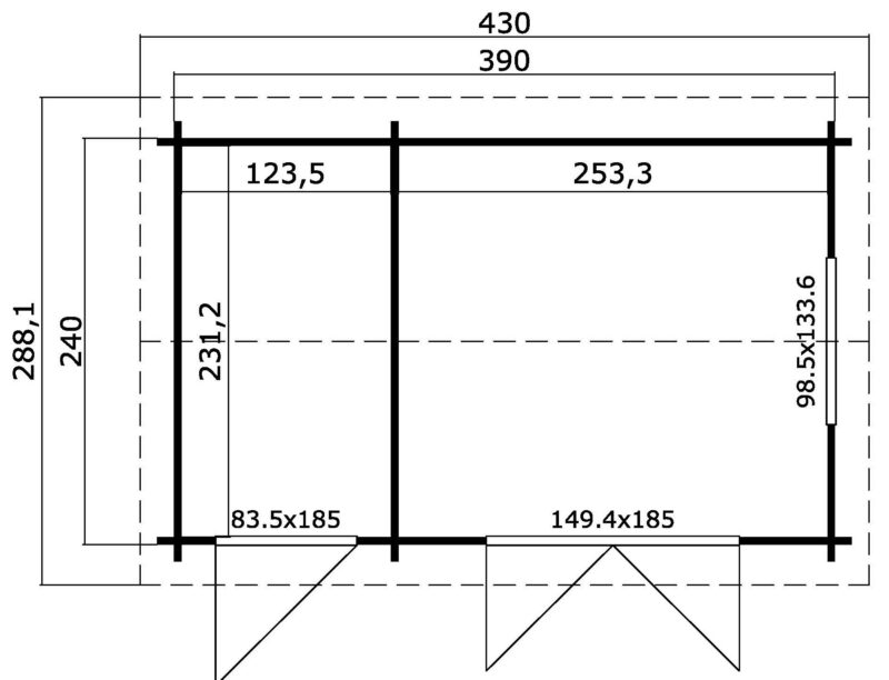 4416602 Wrexham 1 plattegrond Wrexham 1