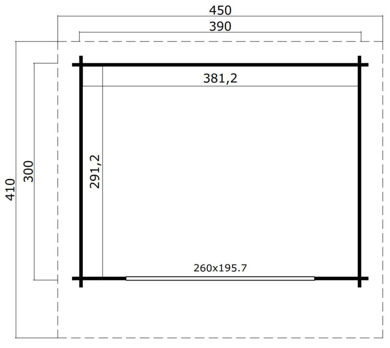 4425502 + 9903200 Sussex 1 + Bifold Door plattegrond Sussex 1 + Bifold Door 2600X1957