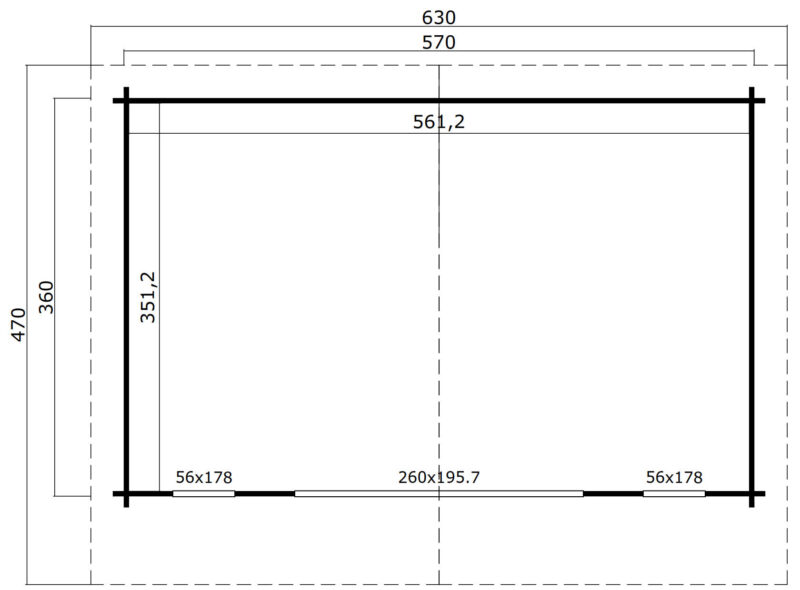 4425602 + 4425602 Sussex 2 + Bifold Door plattegrond Sussex 2 + Bifold Door 2600X1957