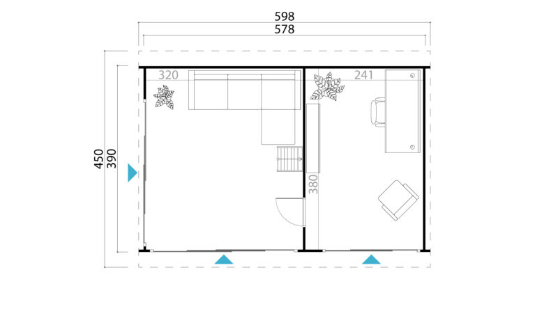 44543 Murano 3 plattegrond 1 Murano 3 Set