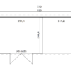 Blokhut met overkapping Kjeld 550x250 Carbon Grey-Wit
