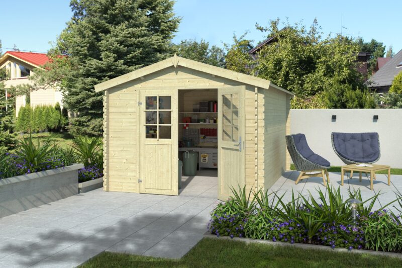 Blokhut Norah 275x380 Onbehandeld vuren