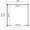 Blokhut Indi 230x230 Geïmpregneerd olijfgroen