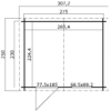 Blokhut Nina 275x230 Onbehandeld vuren