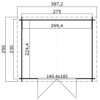 Blokhut Norah 275x230 Geïmpregneerd olijfgroen