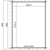 Blokhut Norah 275x380 Geïmpregneerd olijfgroen