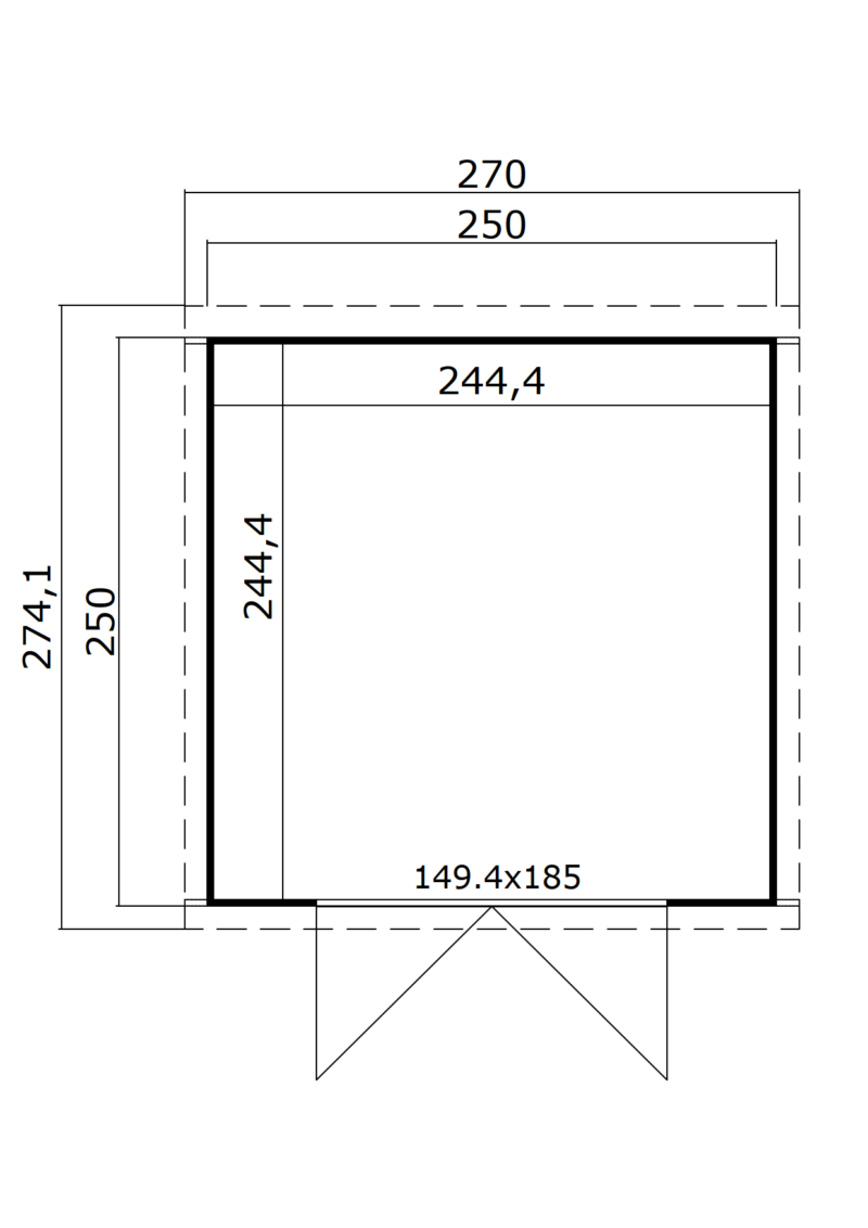Blokhut Kibo 3 250x250 Gespoten Platinum Grey