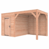 Tuinhuis met overkapping douglas 244,8 x 445,4 x 254,9 cm Zweeds rabat onbehandeld