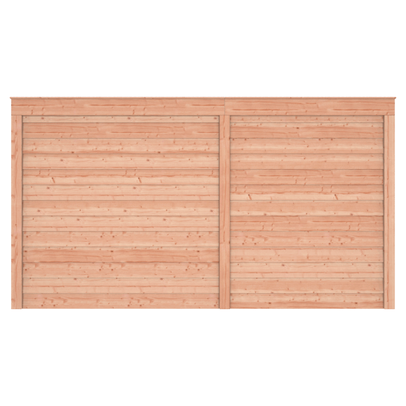 Tuinhuis met overkapping douglas 244,8 x 445,4 x 254,9 cm Zweeds rabat onbehandeld