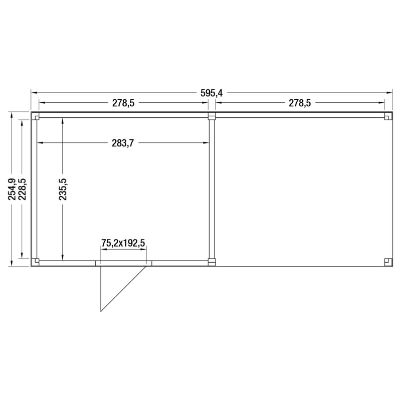 Tuinhuis met overkapping douglas 244,8 x 595,4 x 254,9 cm Zweeds rabat onbehandeld