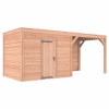 Tuinhuis met overkapping douglas 244,8 x 595,4 x 254,9 cm Zweeds rabat onbehandeld