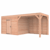 Tuinhuis met overkapping douglas 244,8 x 595,4 x 254,9 cm Zweeds rabat onbehandeld