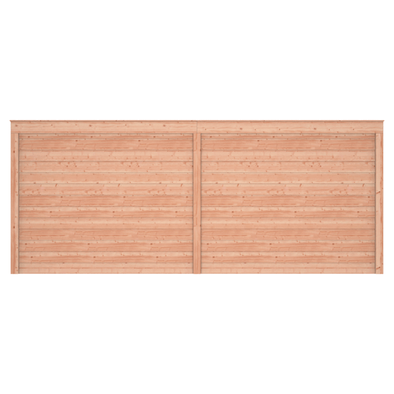 Tuinhuis met overkapping douglas 244,8 x 595,4 x 254,9 cm Zweeds rabat onbehandeld