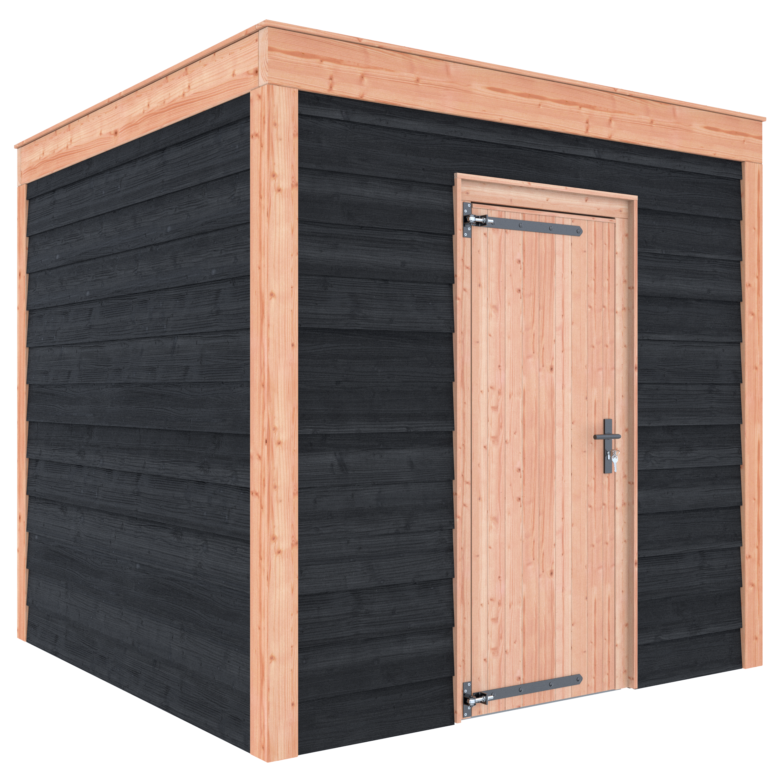 Tuinhuis douglas 244,8 x 254,9 x 254,9 cm Zweeds rabat zwart