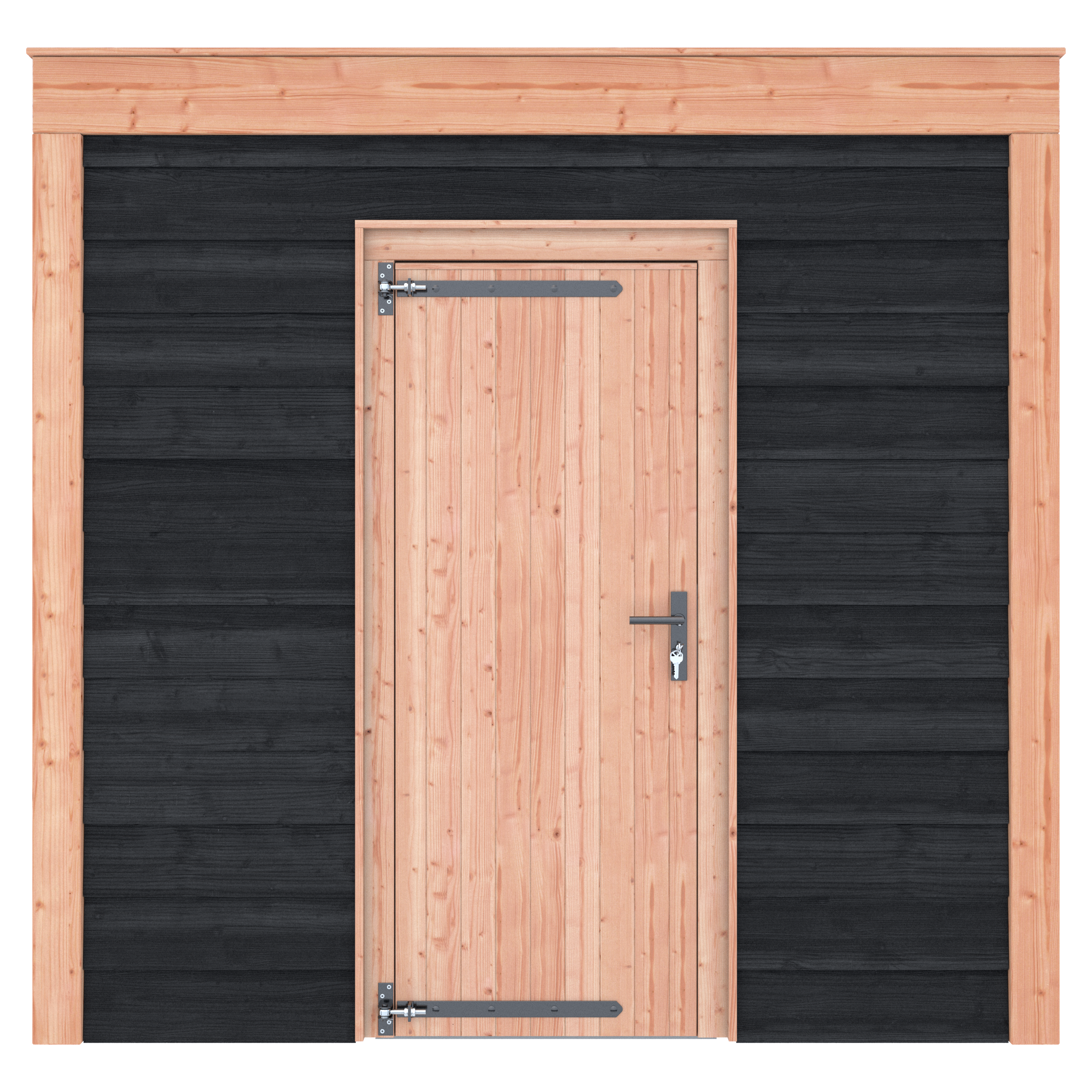 Tuinhuis douglas 244,8 x 254,9 x 254,9 cm Zweeds rabat zwart