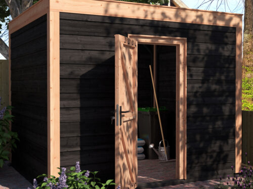 Tuinhuis douglas 244,8 x 304,9 x 254,9 cm Zweeds rabat zwart