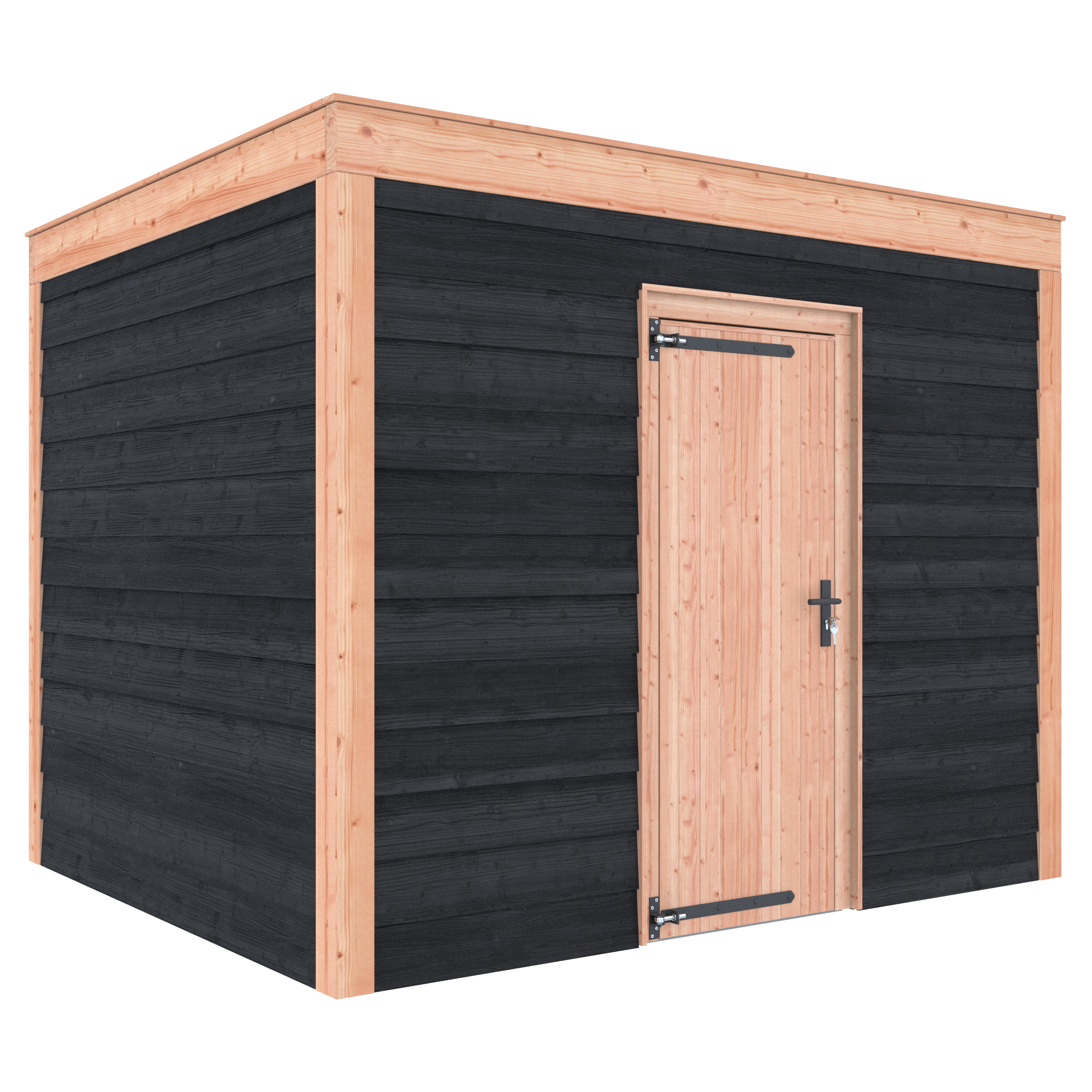 Tuinhuis douglas 244,8 x 304,9 x 254,9 cm Zweeds rabat zwart