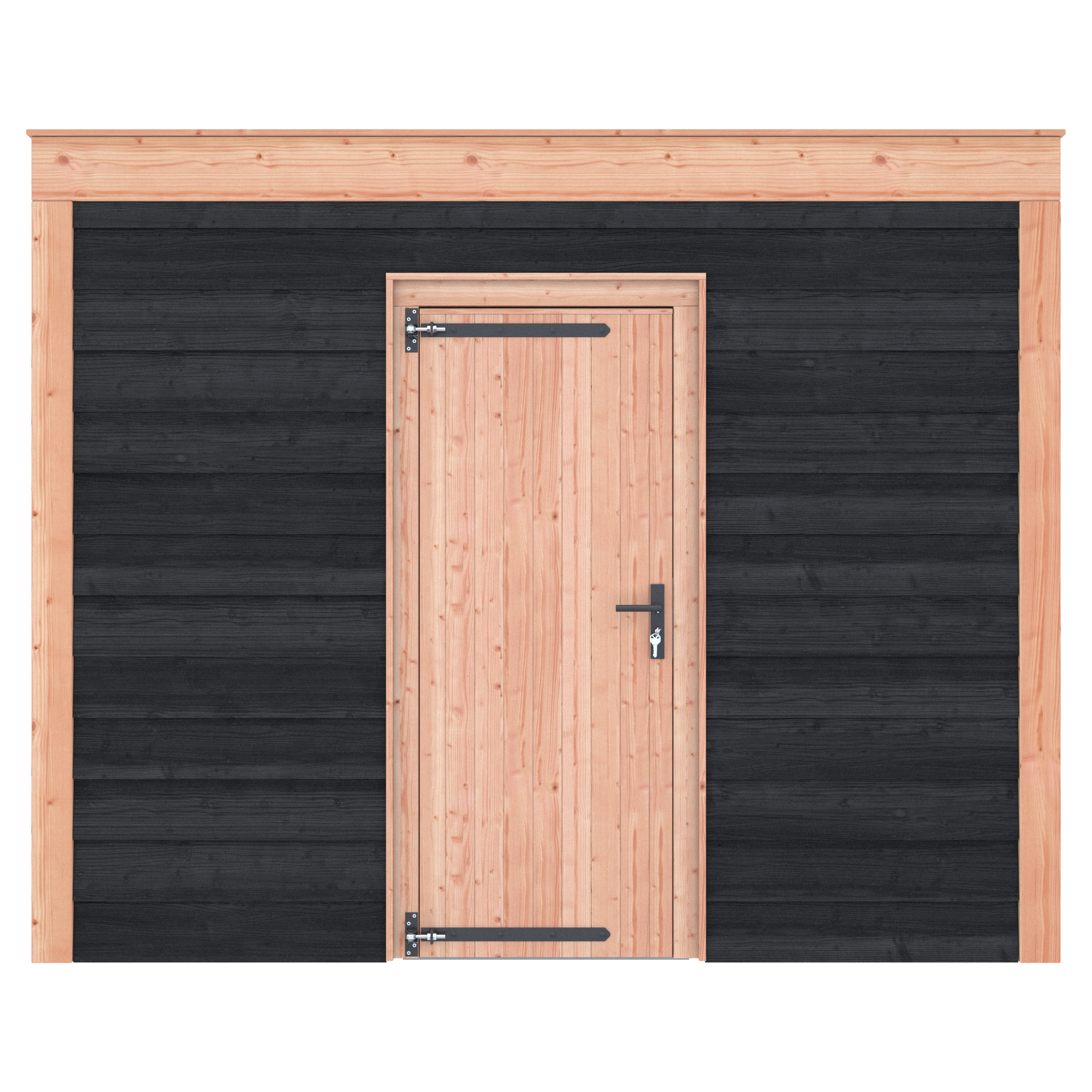 Tuinhuis douglas 244,8 x 304,9 x 254,9 cm Zweeds rabat zwart