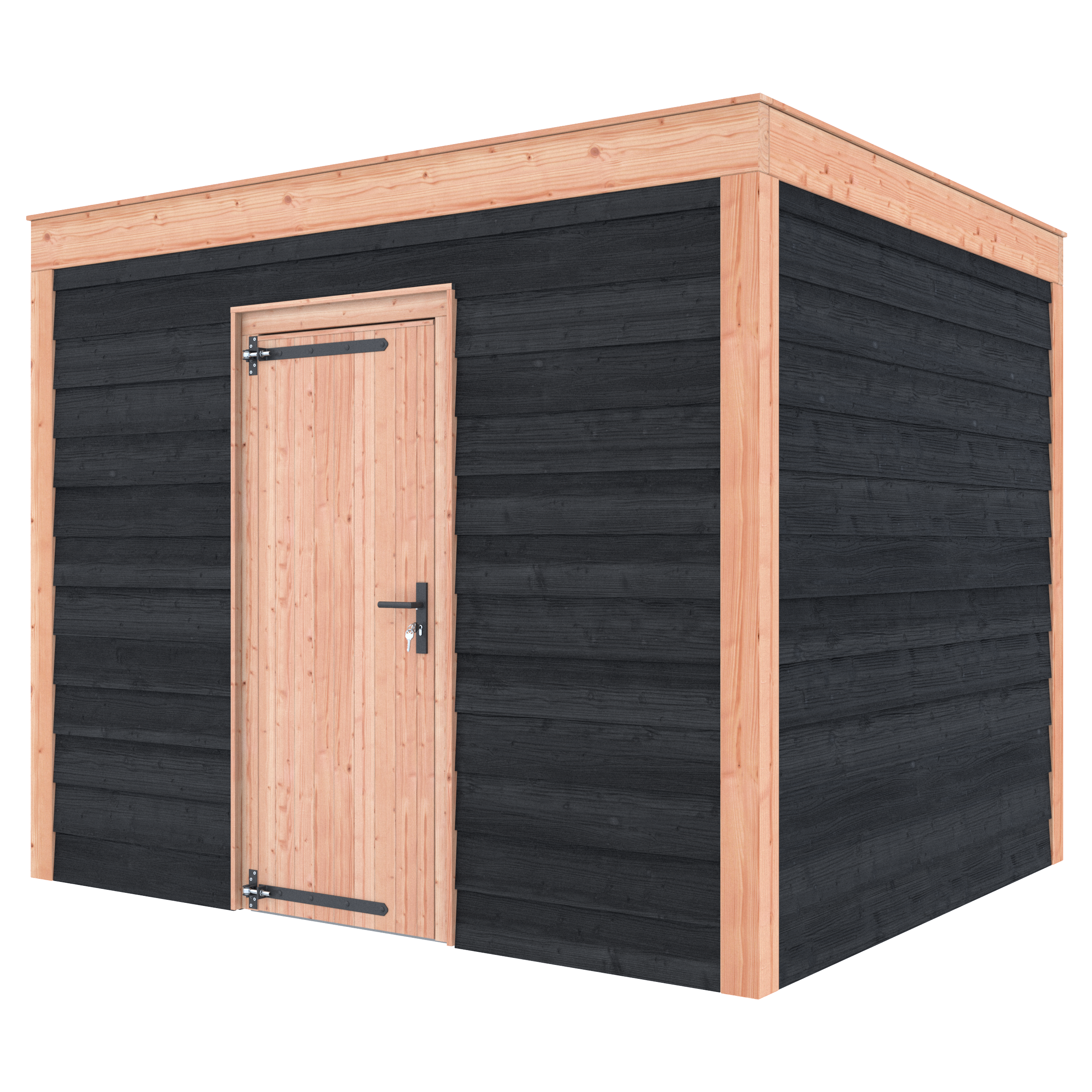 Tuinhuis douglas 244,8 x 304,9 x 254,9 cm Zweeds rabat zwart