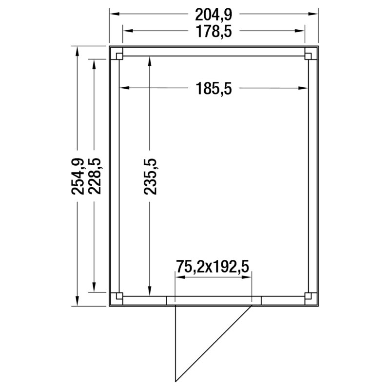 Tuinhuis douglas 244,8 x 204,9 x 254,9 cm halfhout rabat