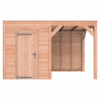 Tuinhuis met overkapping douglas 244,8 x 395,4 x 254,9 cm Zweeds rabat onbehandeld