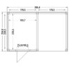 Tuinhuis met overkapping douglas 244,8 x 395,4 x 254,9 cm Zweeds rabat zwart