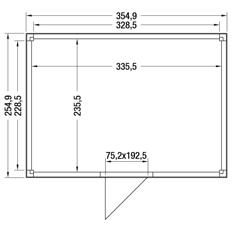 Tuinhuis douglas 244,8 x 354,9 x 254,9 cm Zweeds rabat onbehandeld
