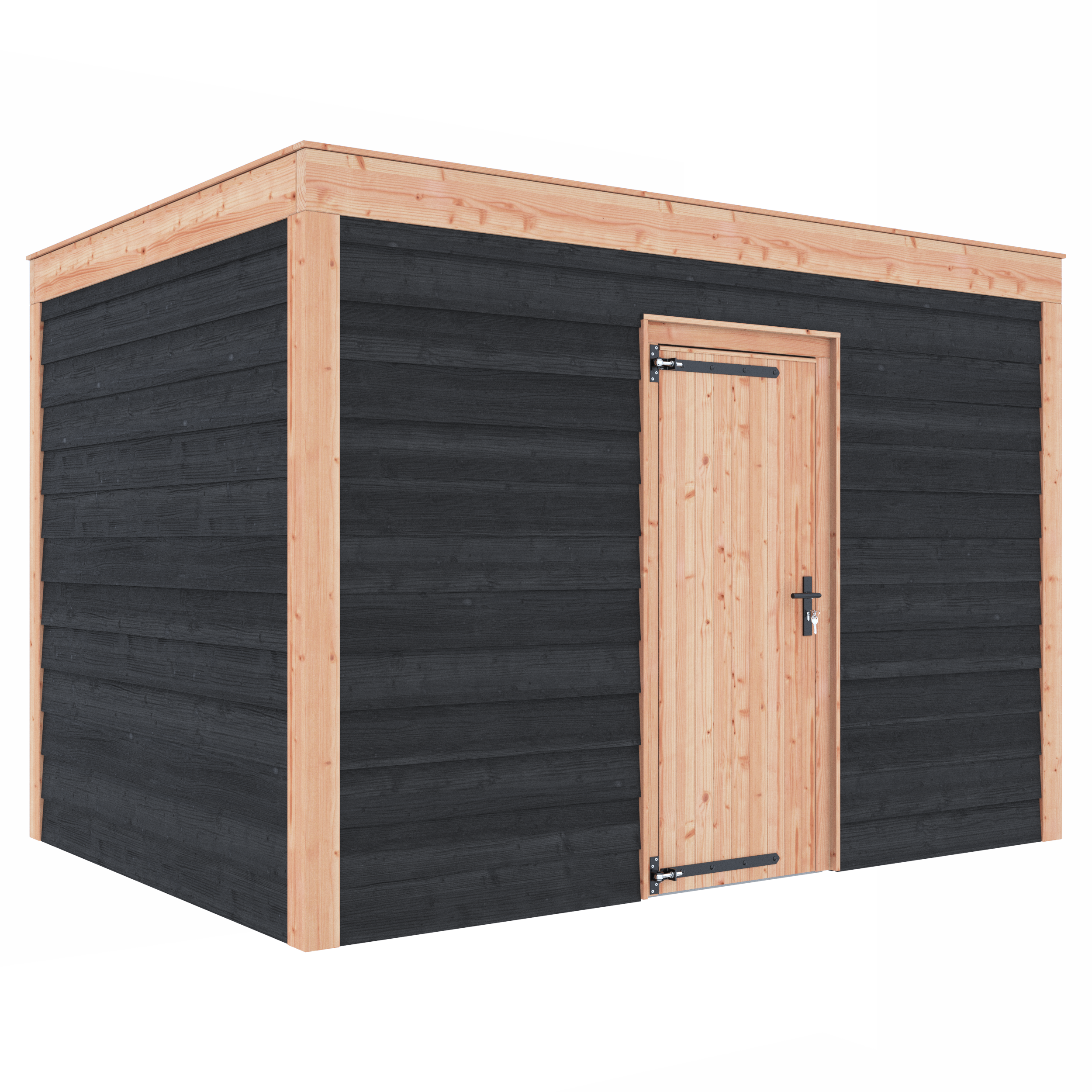 Tuinhuis douglas 244,8 x 354,9 x 254,9 cm Zweeds rabat zwart