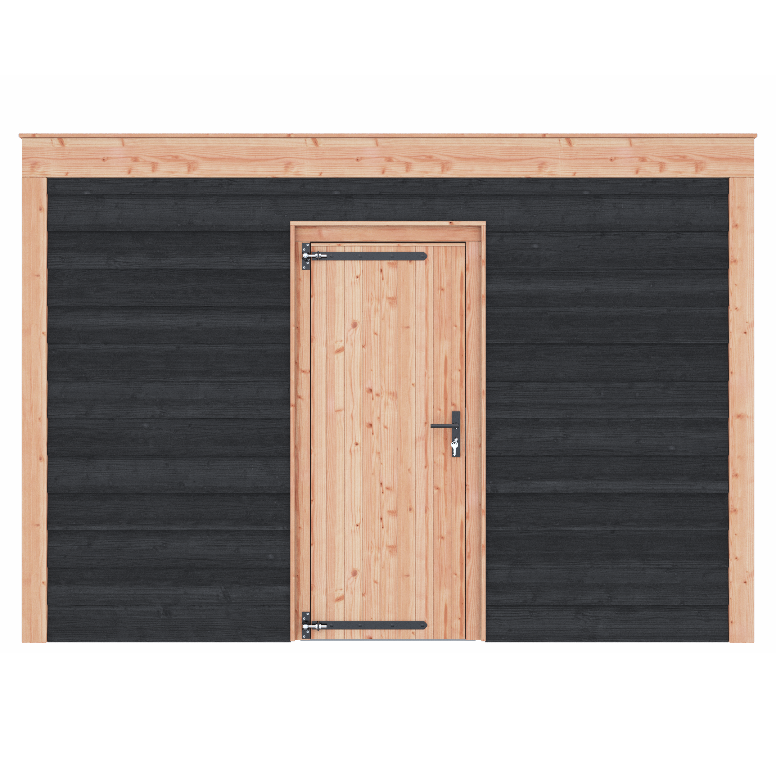 Tuinhuis douglas 244,8 x 354,9 x 254,9 cm Zweeds rabat zwart