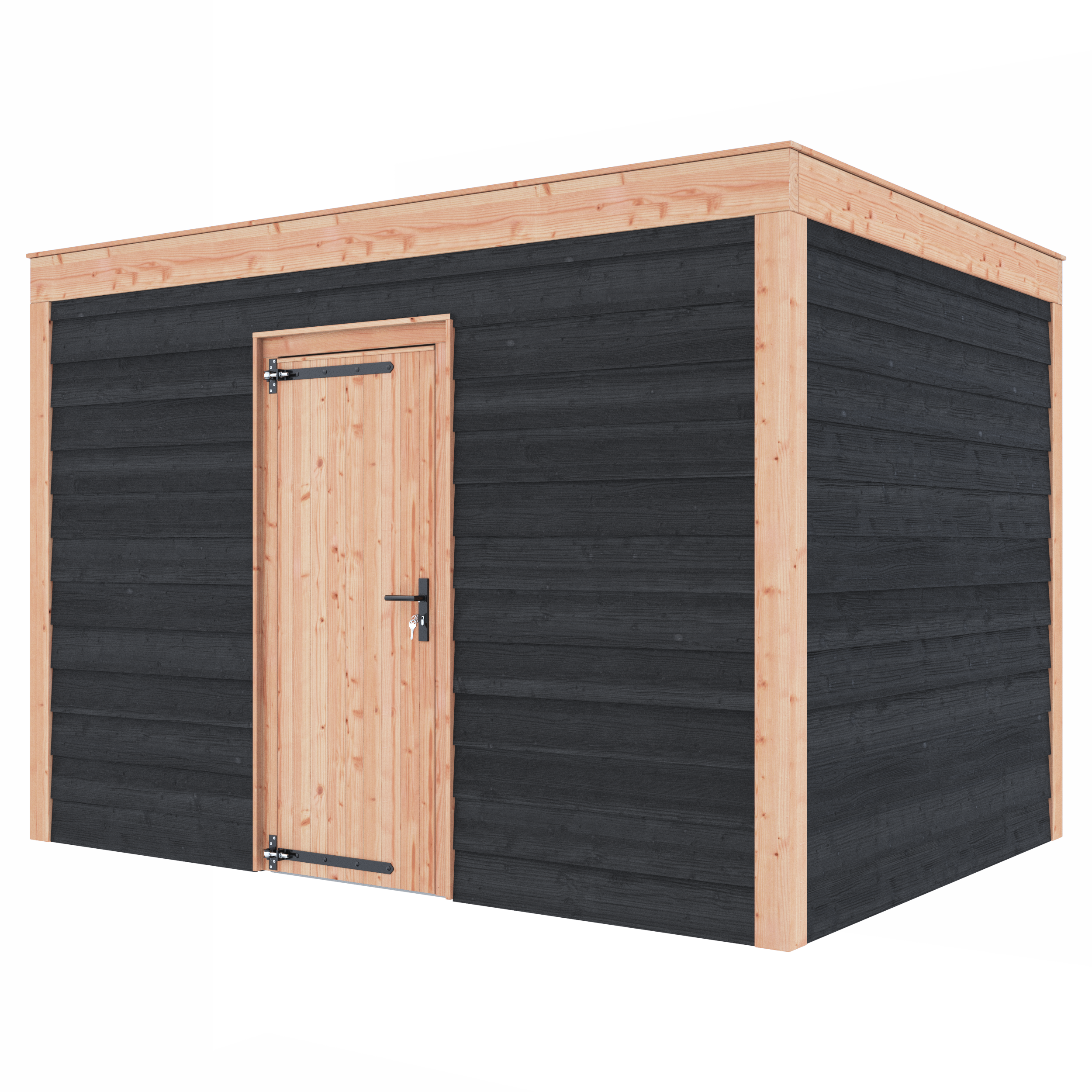 Tuinhuis douglas 244,8 x 354,9 x 254,9 cm Zweeds rabat zwart