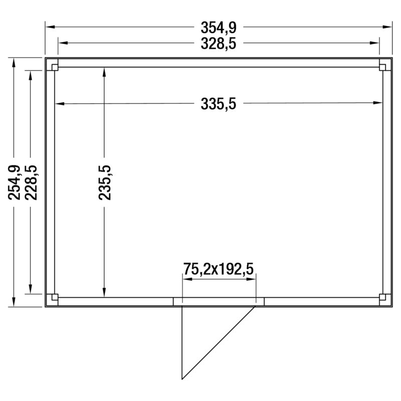 Tuinhuis douglas 244,8 x 354,9 x 254,9 cm halfhouts rabat onbehandeld