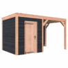 8711615181313-1060336-Outdoor Life Products-Douglas Tuinhuis Z-ZR-450x250_C1L0 Tuinhuis met overkapping douglas 244,8 x 445,4 x 254,9 cm Zweeds rabat zwart