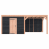 Tuinhuis met overkapping douglas 244,8 x 595,4 x 254,9 cm Zweeds rabat zwart