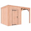 Tuinhuis met overkapping douglas 244,8 x 395,4 x 254,9 cm halfhouts rabat onbehandeld