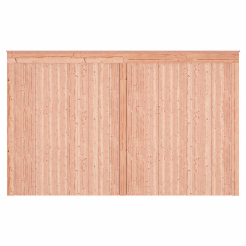 Tuinhuis met overkapping douglas 244,8 x 395,4 x 254,9 cm halfhouts rabat onbehandeld