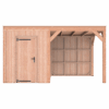 Tuinhuis met overkapping douglas 244,8 x 445,4 x 254,9 cm halfhouts rabat onbehandeld